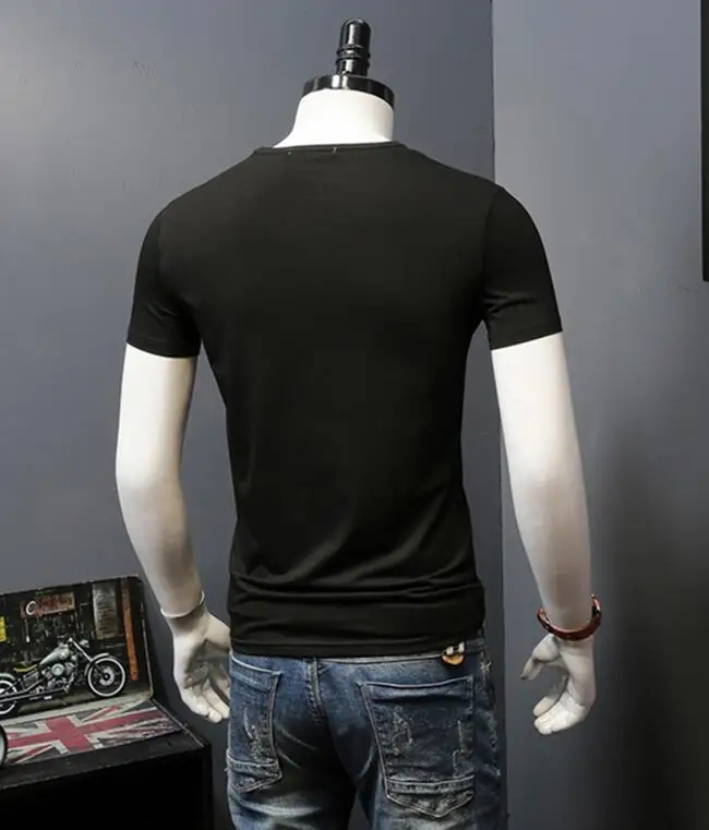 Мужские хлопковые повседневные с коротким рукавом и круглым вырезом|men tops|cotton mentop