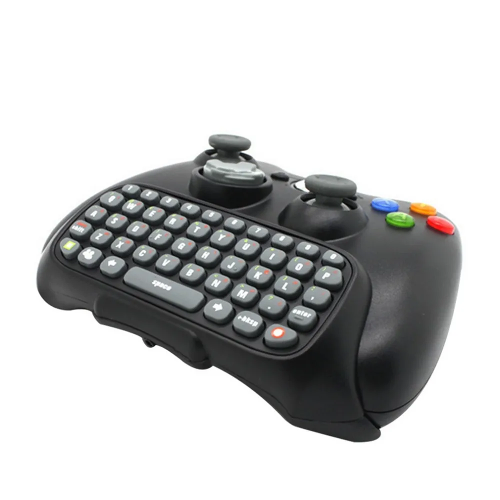Mini Keyboard Wireless Controller Text Messenger Keyboard 47 keys Chatpad Keypad for Xbox 360 Game Controller Black