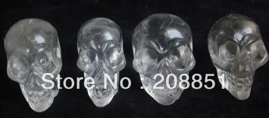 2 натуральный крошечный прозрачный белый кварц КРИСТАЛЛ черепа РЕЗНЫЕ Оптовая