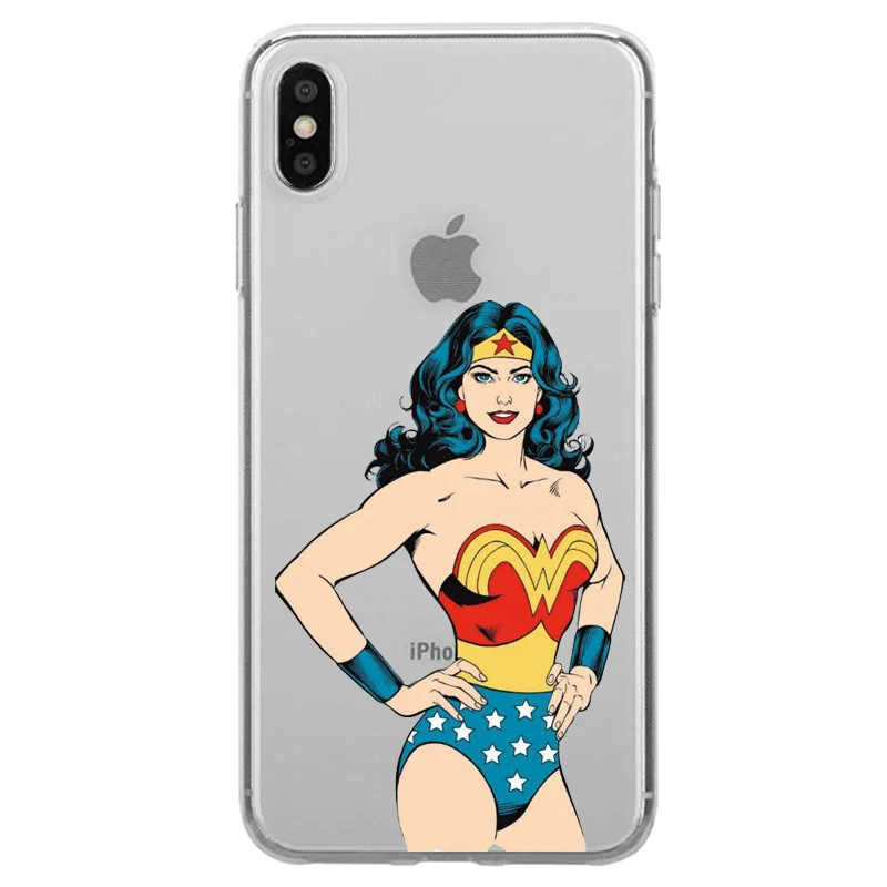 Чехол для Телефона DC comic TV wonder woman прозрачный чехол iPhone 11Pro XS Max 7 5 5s SE 6 7Plus XR мягкий