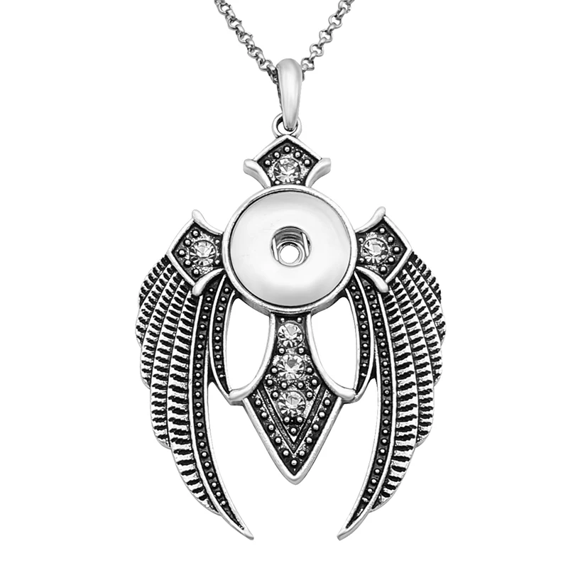 Модное Элегантное красивое ожерелье с кулоном в виде креста и крыльев цепочка 60