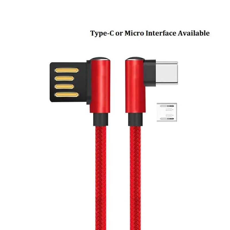 90 градусов нейлоновый Плетеный USB Дата кабель для быстрой передачи данных