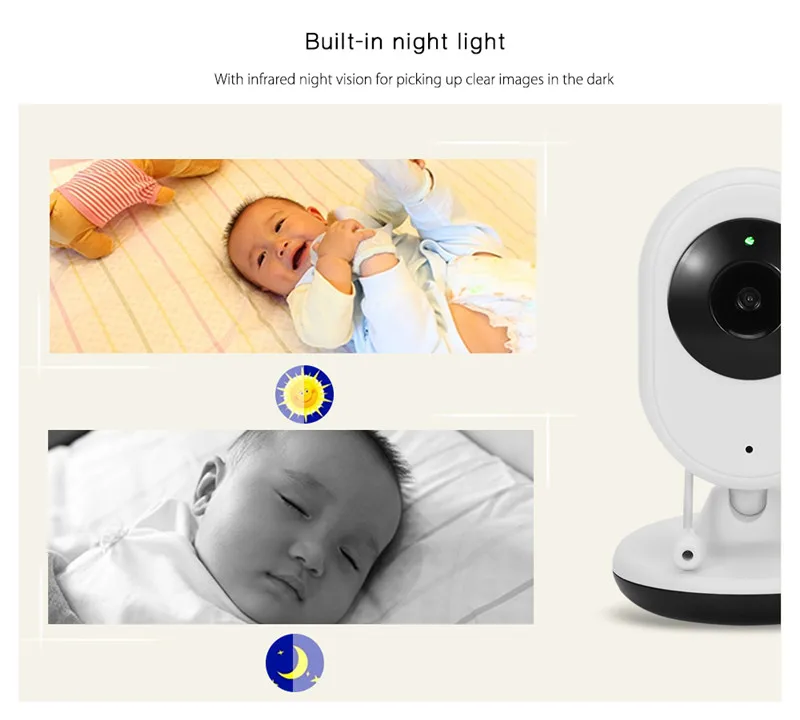 Promotional Wireless 2.4 Inches LCD 2 Way Audio Talk Night Vision Video IP Security Surveillance Mobile Baby Camera Monitor CMOS |