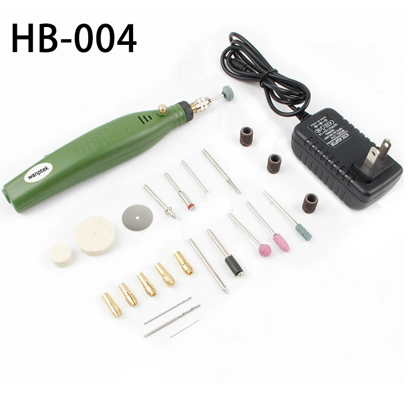 HB-004 500-8 электрическая шлифовальная ДРЕЛЬ Dremel Стиль Мини гравировальная дрель шлифовальный набор аксессуаров Многофункциональный гравировальный станок мощность T - Цвет: HB-004