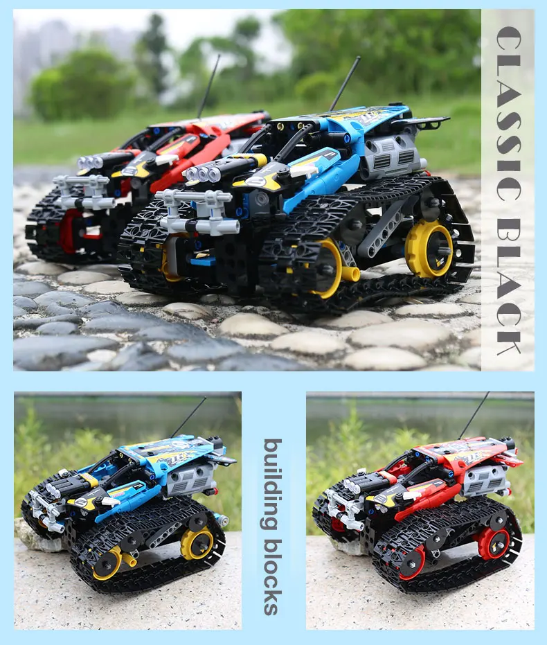 Двигатель мощность до Функция RC Гусеничный гонщик Электрический fit technic автомобиль 42065 скорость автомобиля строительный блок кирпичи модель ребенок подарок