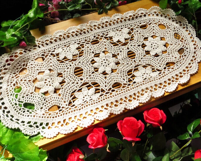 Новинка рождественский подарок винтажные кружевные вязаные крючком цветы
