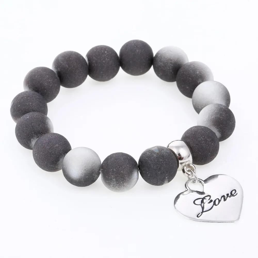 Hesiod New Arrival Popular Beaded Jewelry Stainless Steel Heart Pendant Romantic Love Bracelet for Women | Украшения и аксессуары