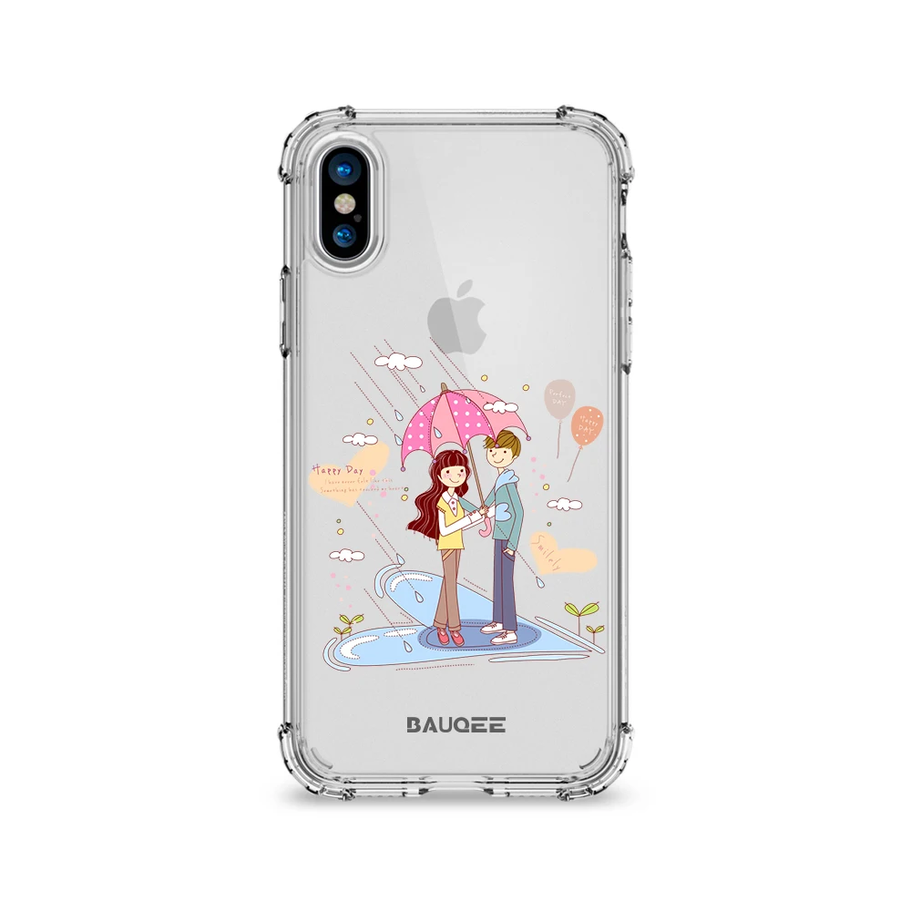 Bauqee прозрачным рисунком телефона чехол для iPhone X 7 8 Plus Мягкие TPU ультра-тонкий