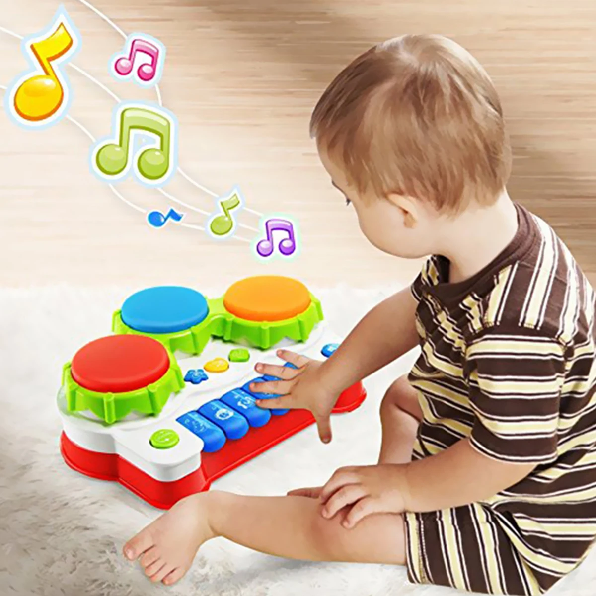 Музыкальные игрушки музыкальное пианино клавиатура барабан электронная