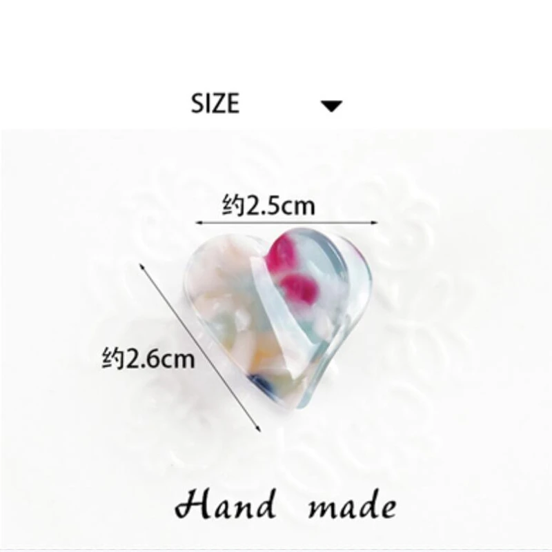 Mini New Hot Selling Scrub Crabs Heart Shape Hair Clips For Girls Children Barrettes Acrylic Accessories Claw Clip | Аксессуары для