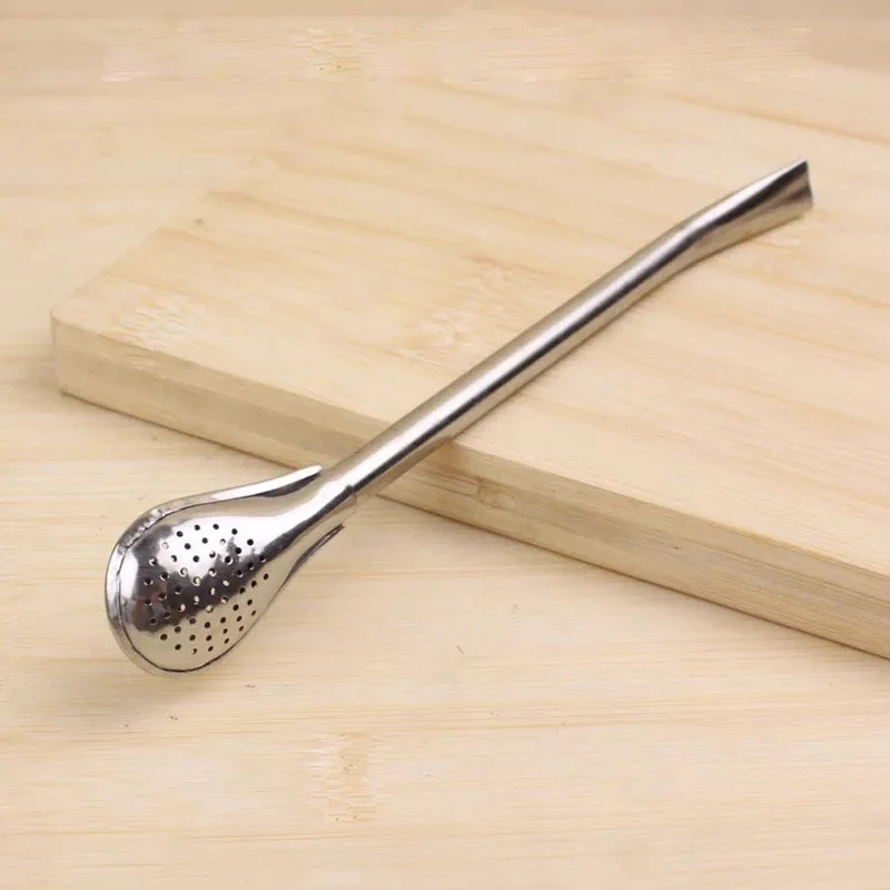 3 шт. питьевой соломинки ложка набор чай фильтр нержавеющая сталь молоко кофе