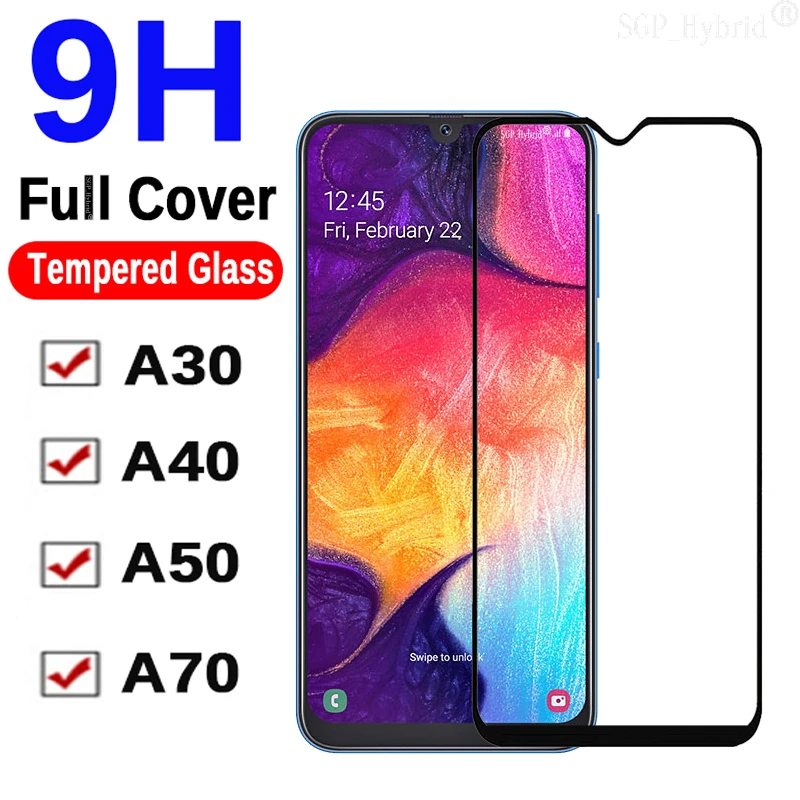 9H стекло на A50 для Samsung Galaxy SM A30 A40 A70 SamsungA A 50 40 30 70 A505 A505F SamsungA50 защитное закаленное