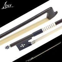 factory store grid carbon fiber violin bow 44 horsehair violin parts crusader pattern carved ebony frog w colored shell