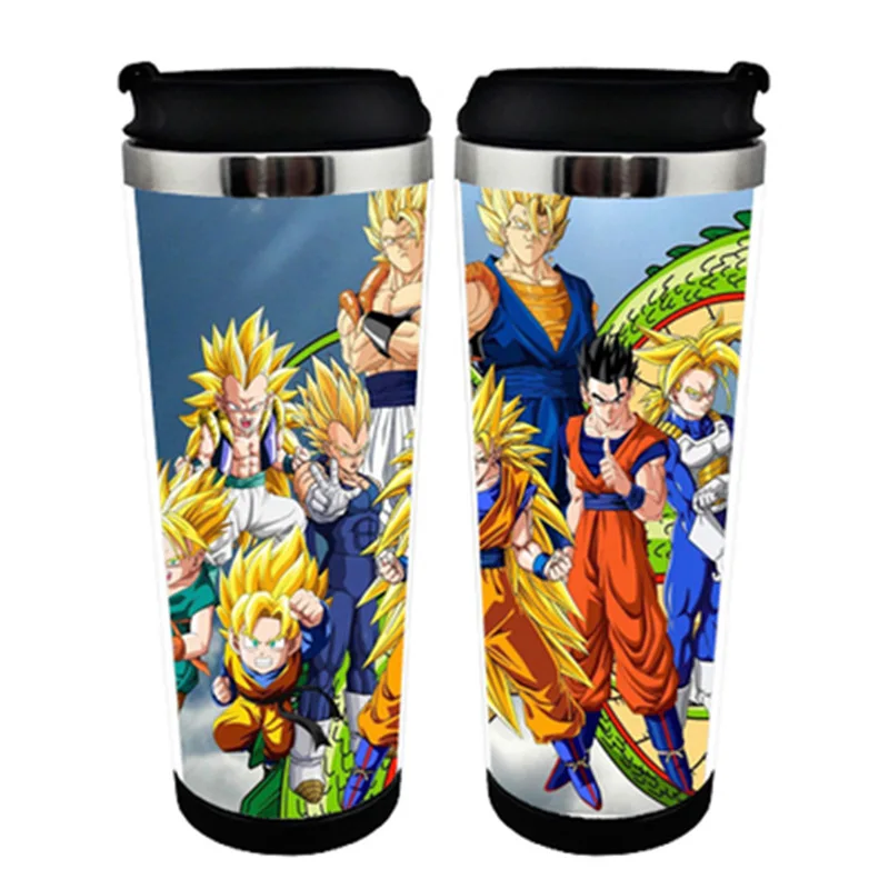 Японское аниме DRAGON BALL GoKu двойная изоляционная полимерная пластиковая кружка кофейная чашка космическая чашка - Цвет: 1