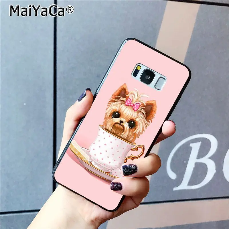 MaiYaCa чехол для телефона с щенком йоркширского терьера Samsung Galaxy S20 S8 S7 edge S6 S10Plus S10lite
