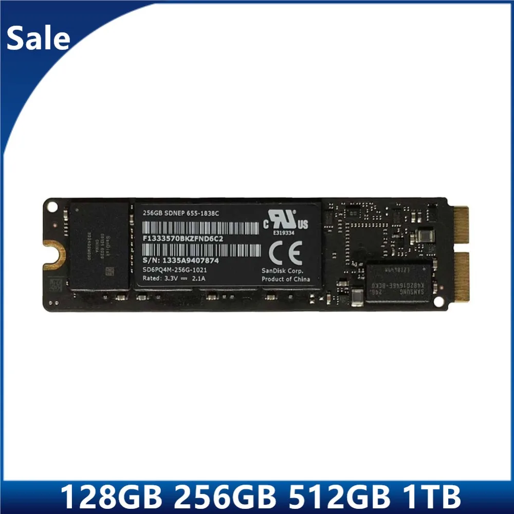 Твердотельный накопитель Apple Macbook Pro Retina A1502 A1398 Air A1466 A1465 SSD 2013 2014 года 128 ГБ 256 512
