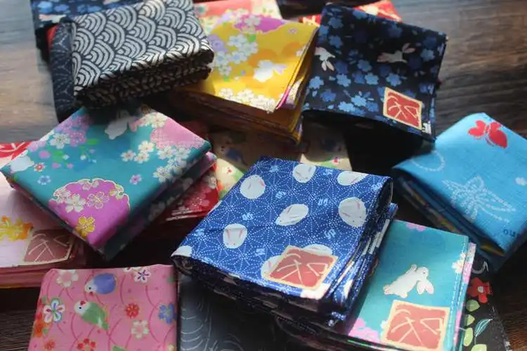 Женский, мужской, Детский носовой платок furoshiki хлопок /с принтом 35 см/много использования