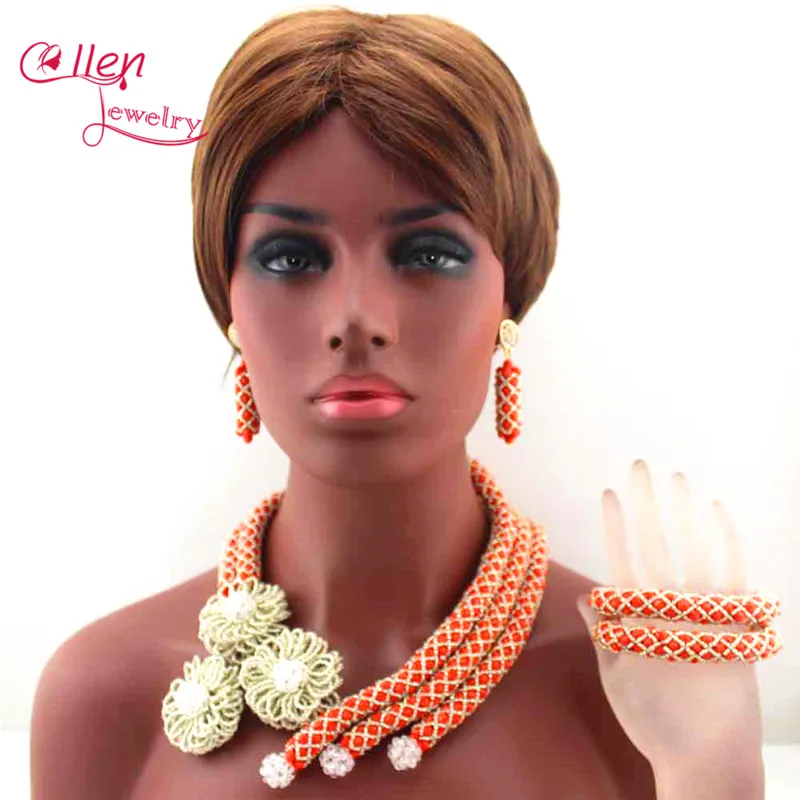 Роскошные синие африканские бусины ювелирные наборы из индии нигерийский цветок