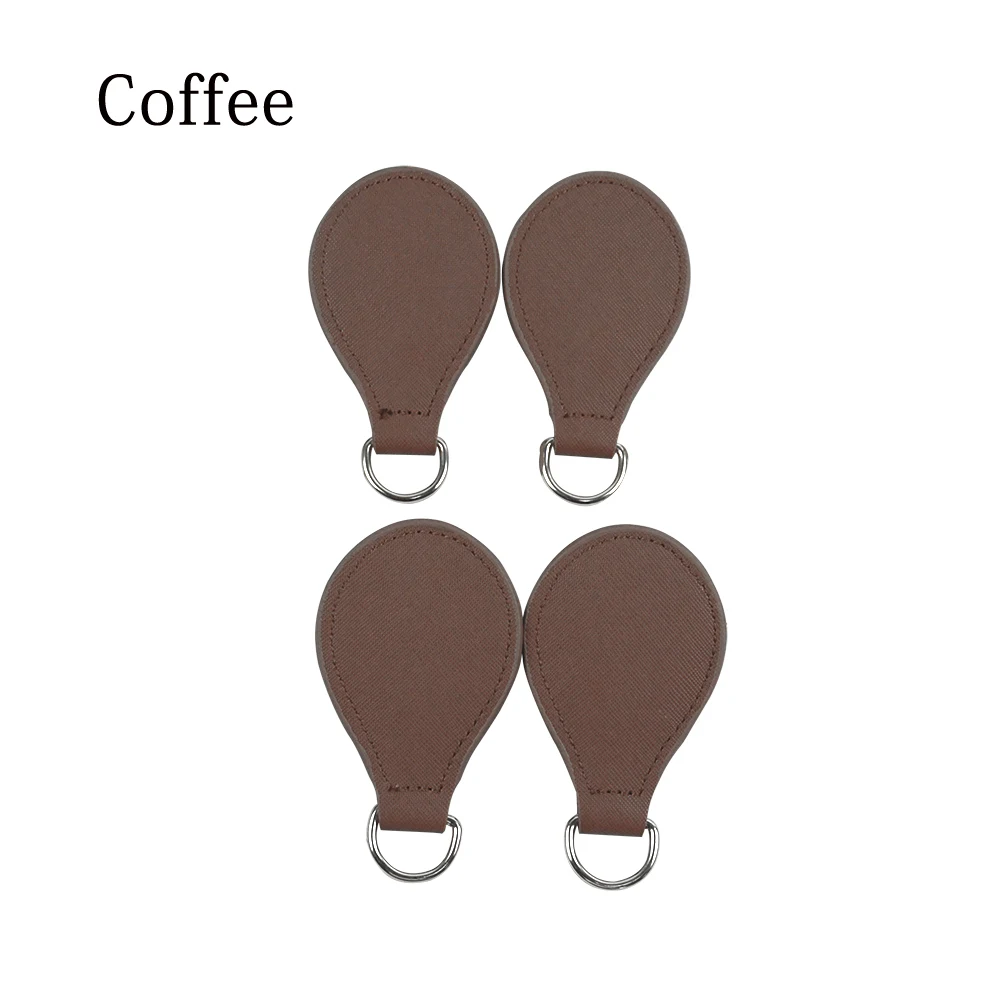 coffee Красочные 2 пары 4 шт ПУ капля конец для Obag капель ручка ремешок капля крепления для O сумка падения Obasket женская сумка - Цвет: coffee