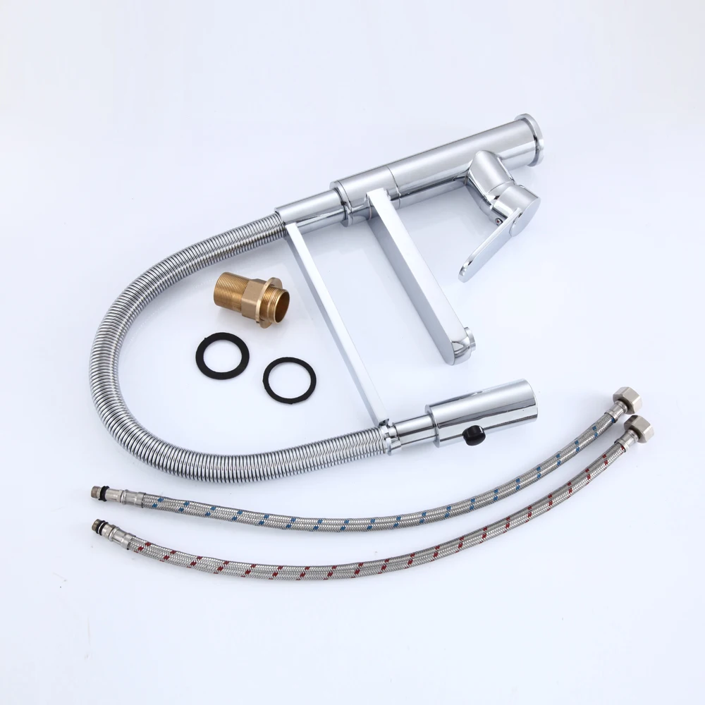 BAKALA Лучший современный коммерческий выдвижной кухонный смеситель для раковины с душевой Однорычажный Выдвижной Распылитель кухонный кран CH-8013