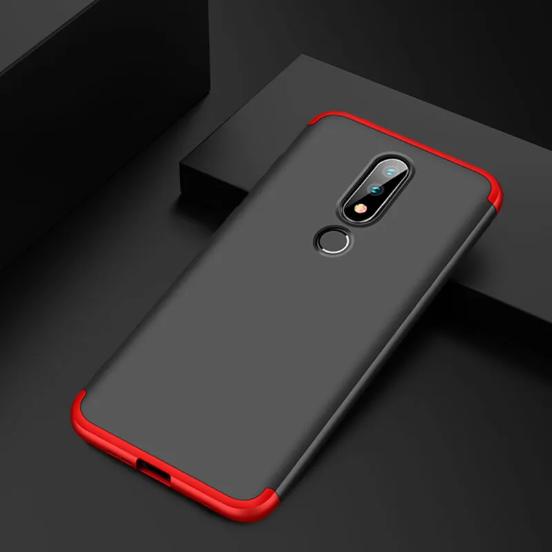 Cover Case For Nokia 6.1 Plus X6 2018 3in1 Full Protection Matte Cases 6.1Plus TA-1099 Phone Bags |