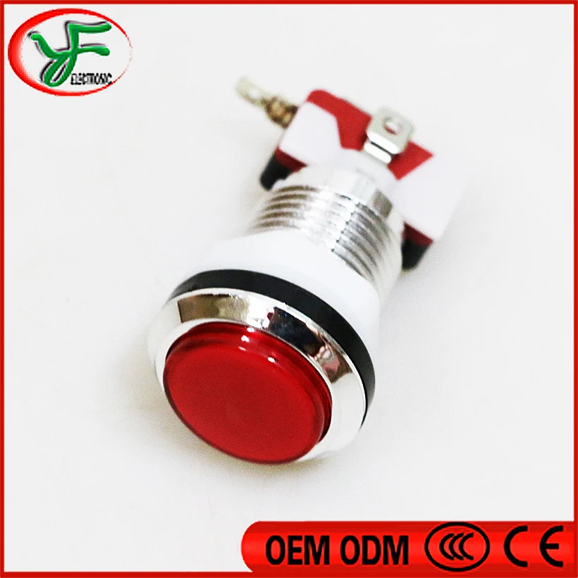 16 шт. хромированные кнопки 12 В с подсветкой 1P /2P|led arcade|arcade switchled arcade buttons |