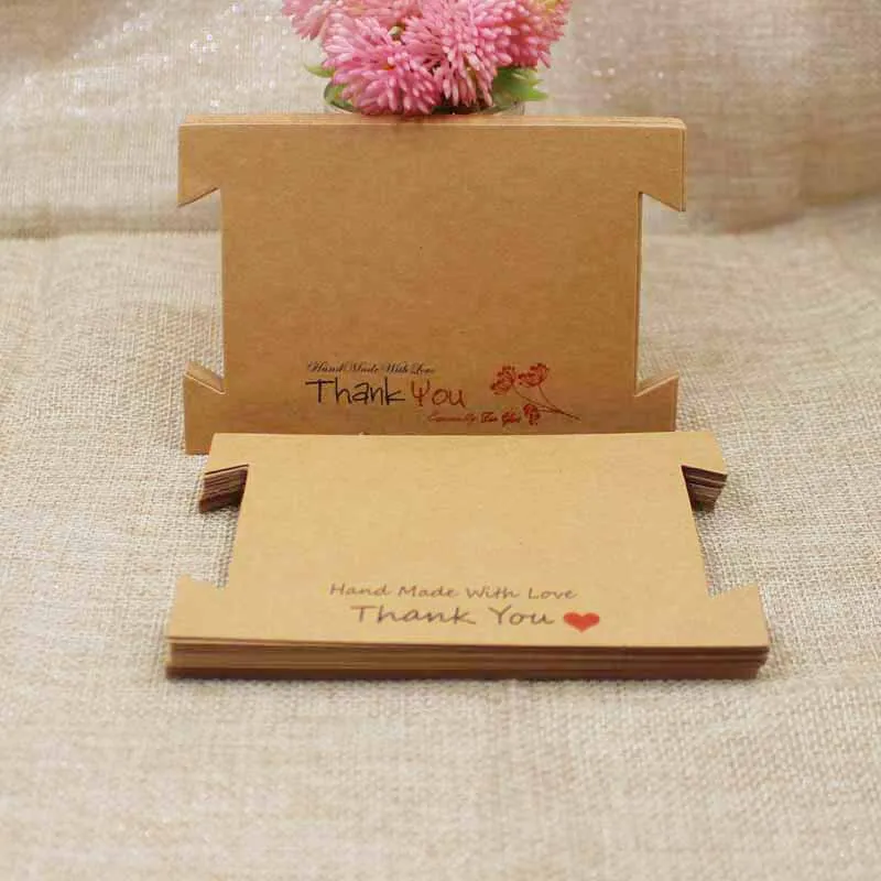 Лента для волос ручной работы Упаковочная карта 12*8 см два дизайна спасибо