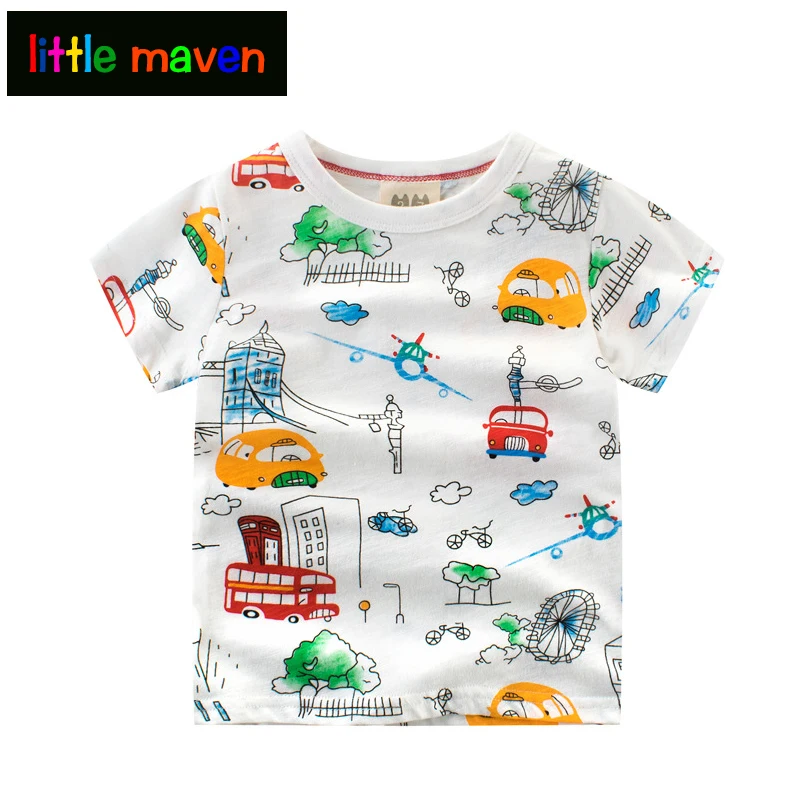 Футболка для мальчиков брендовая летняя футболка 100% хлопок детская одежда 2020|t