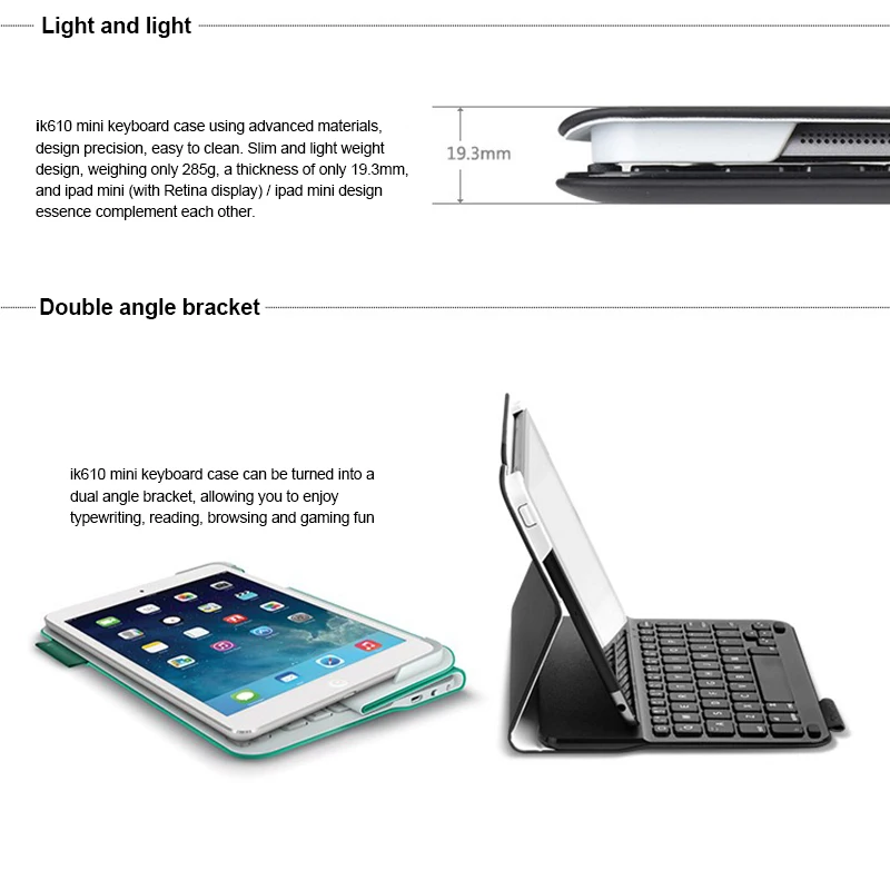 Новая оригинальная ультратонкая клавиатура logitech iK610 ipad mini 1/2/3/air