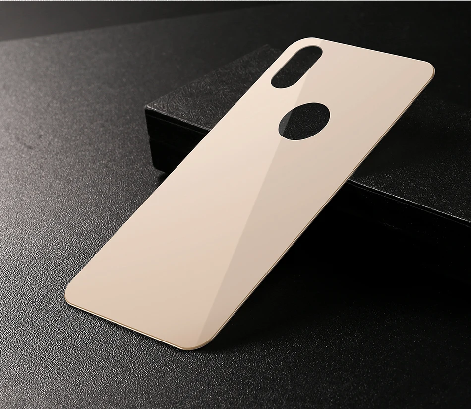 9H 0,3 мм заднее закаленное стекло для iPhone X XS MAX XR 11 Pro MAX 7 8 Plus полное покрытие Защитная пленка для экрана черный белый золотой