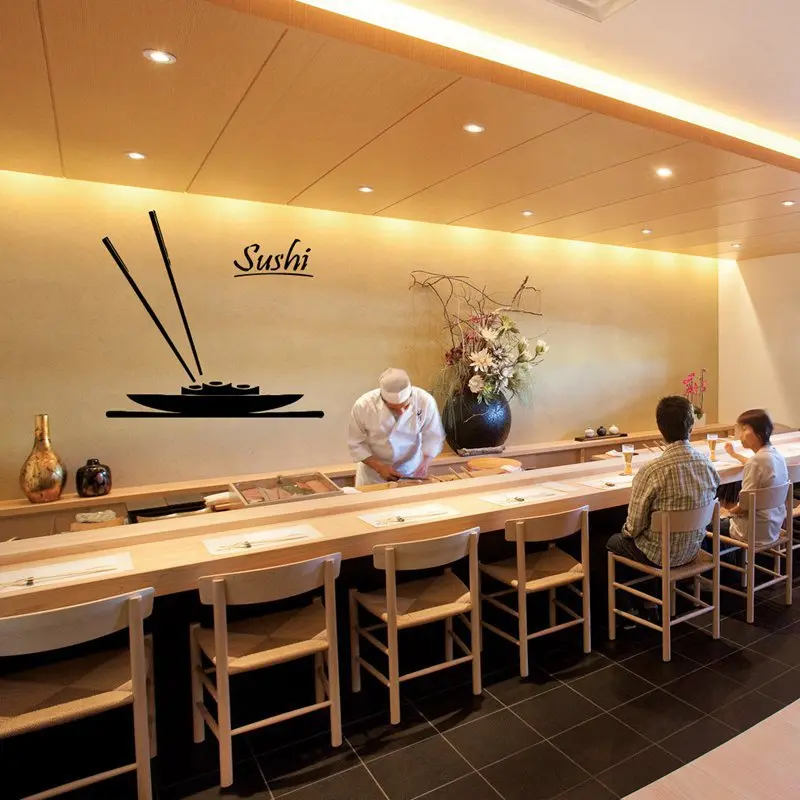 

Sushi Decal Restaurant Sticker Posters Vinyl Wall Decals Pegatina Quadro Parede Decor Mural Sushi Sticker