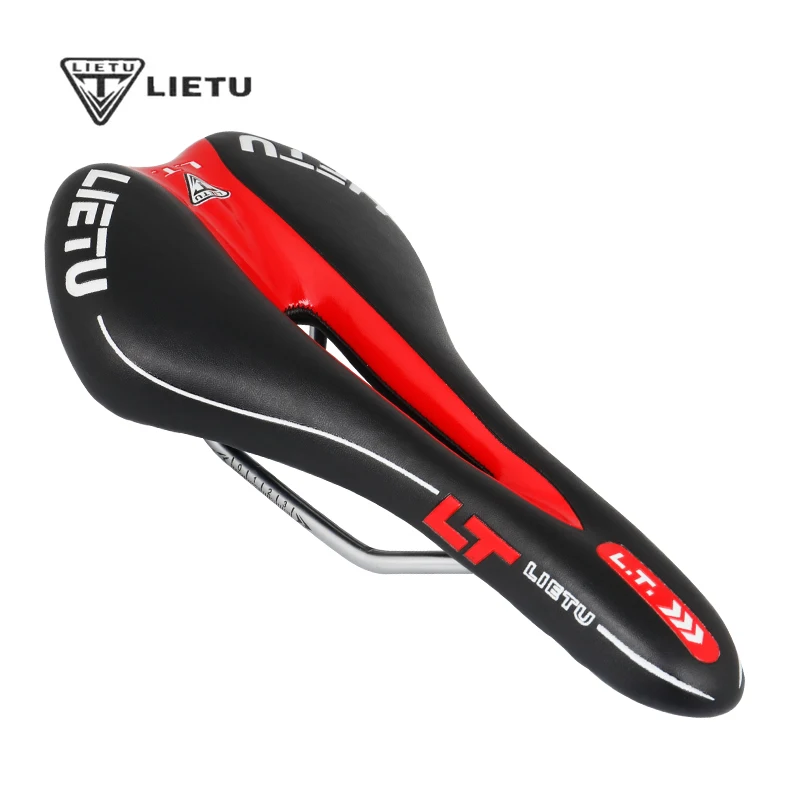 Lietu, новое велосипедное седло, эргономичное, MTB, для шоссейного велосипеда, ПЕРФОРИРОВАННОЕ сиденье из пенополиуретана, с амортизирующей текстурой, со стальным рельсом, велосипедные аксессуары