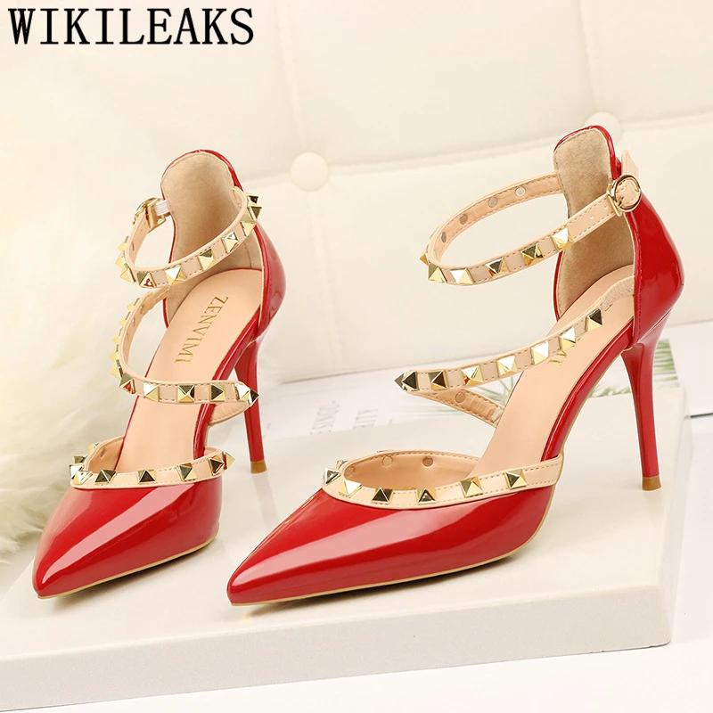 Сексуальные босоножки каблуки с шипами Мэри Джейн свадебные туфли белые