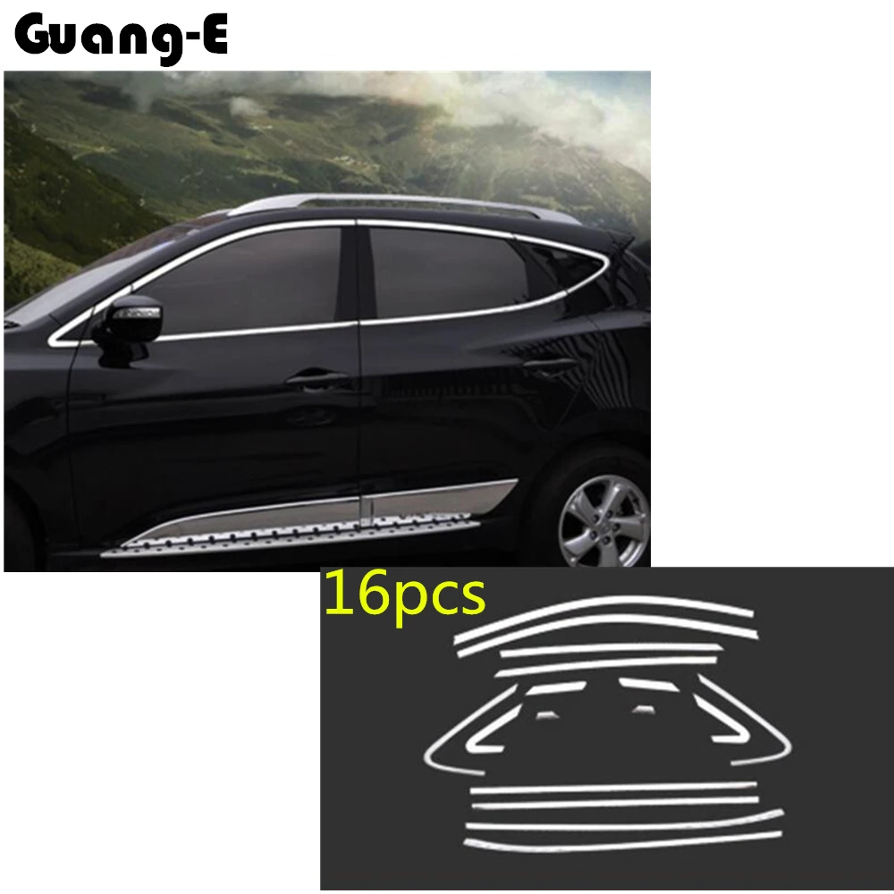 Трость кузова автомобиля для Hyundai IX35 2010 2017 нержавеющая сталь стекло окно гарнир