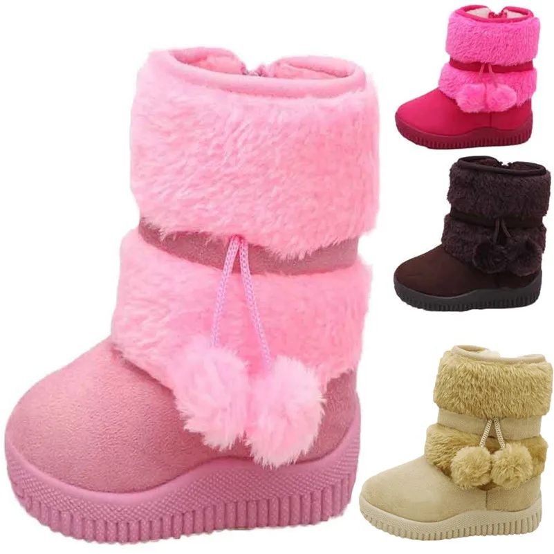 Новинка 2018 года модные зимние хлопковые ботинки для девочек теплые