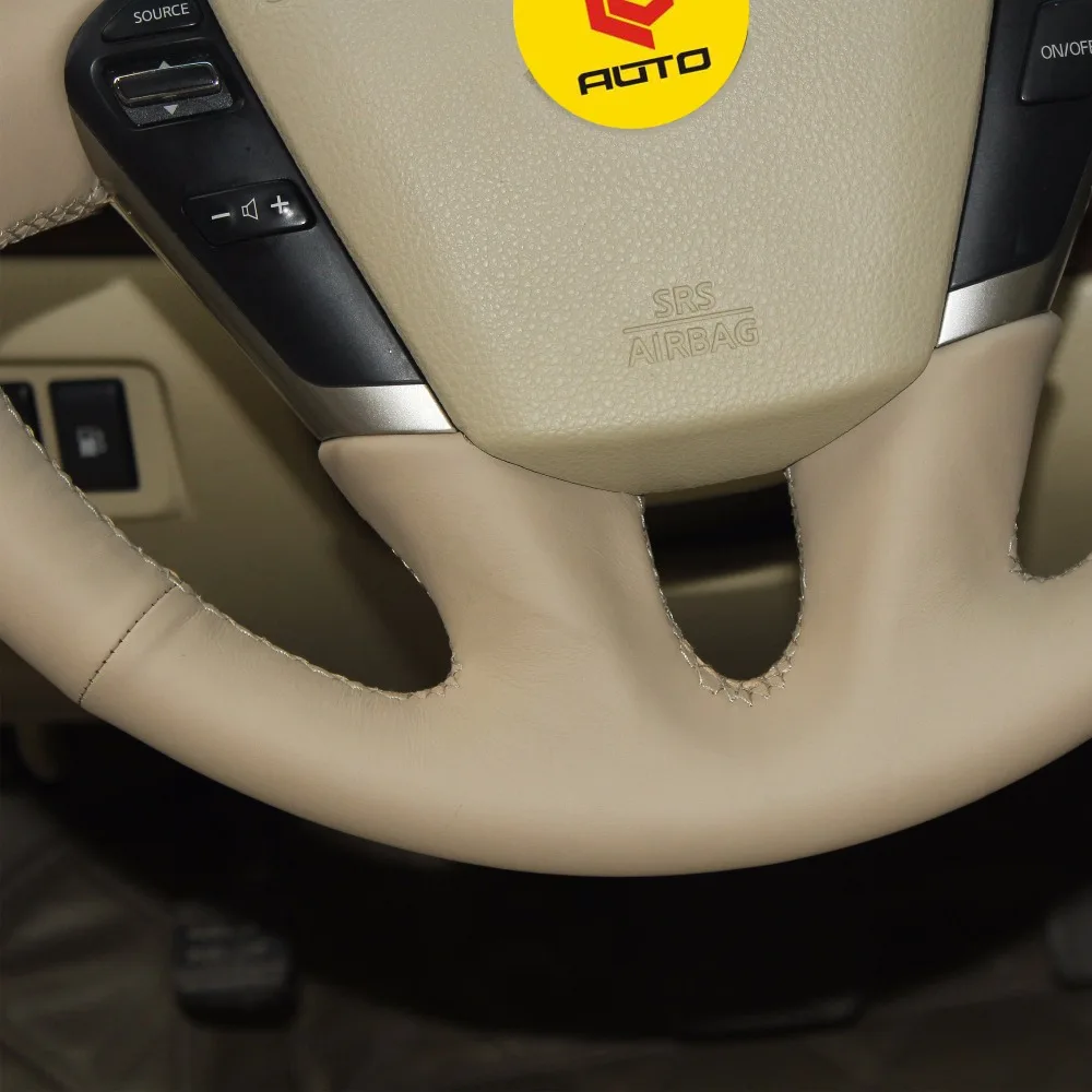 Ручная швейная Оплетка на руль для Nissan Teana 2008-2012 Murano 2009- volante кожаный чехол на руль