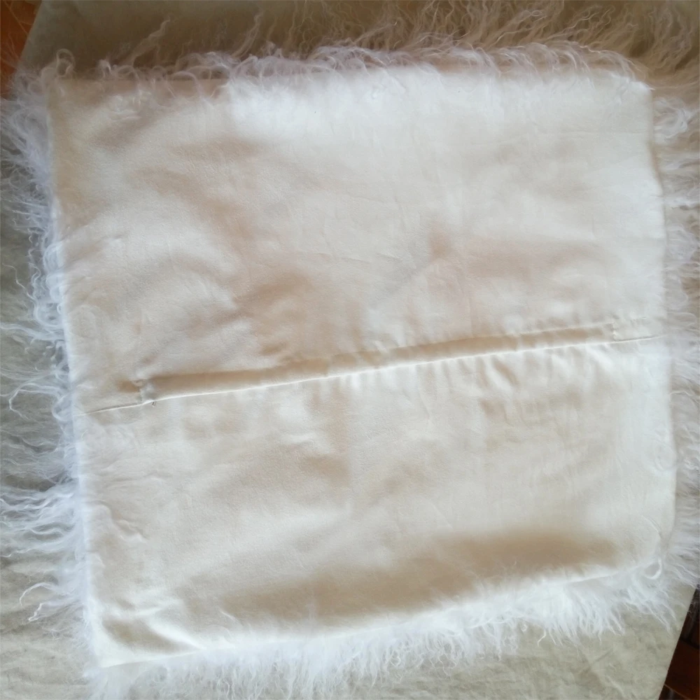 Наволочки из натурального белого монгольского меха домашний декор декоративные