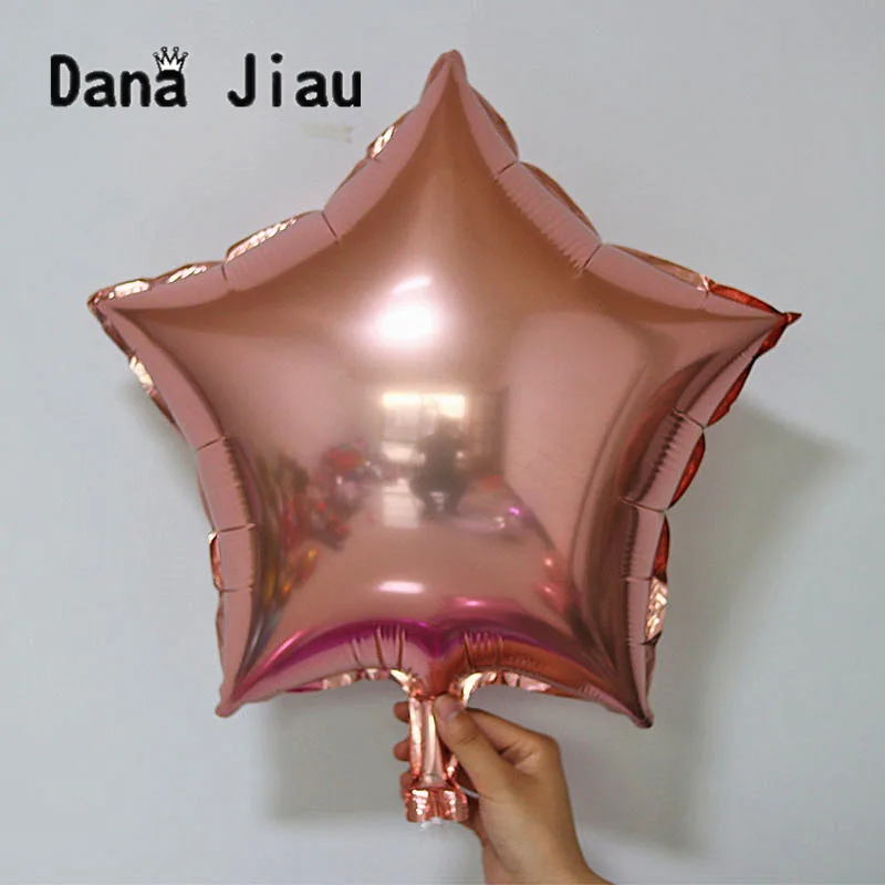 

18 дюймов золотой розовый цвет в форме пентаграммы фольги воздушный шар для свадьбы, дня рождения, вечеринки, праздничные воздушные шары для ...