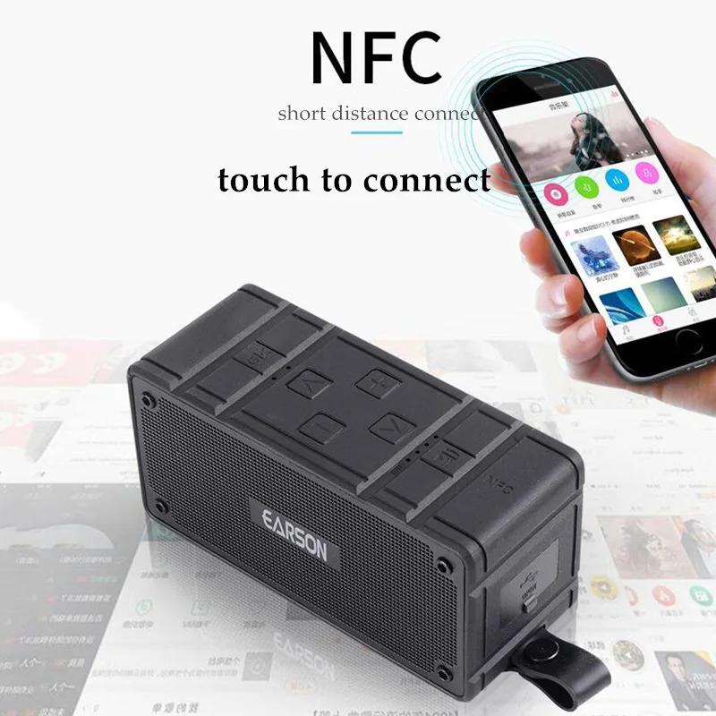 Новинка EARSON ER890 bluetooth 4 2 динамик наружная Портативная Беспроводная колонка NFC