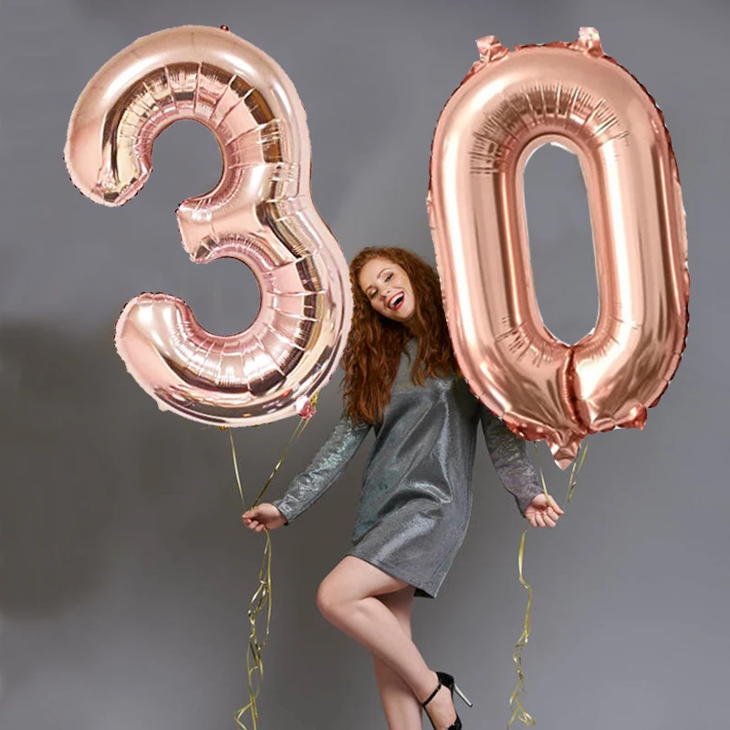 Фольгированные воздушные шары Chicinlife 2 шт. 40 Дюймов 30 50 60 70 80 90 лет для вечеринки в