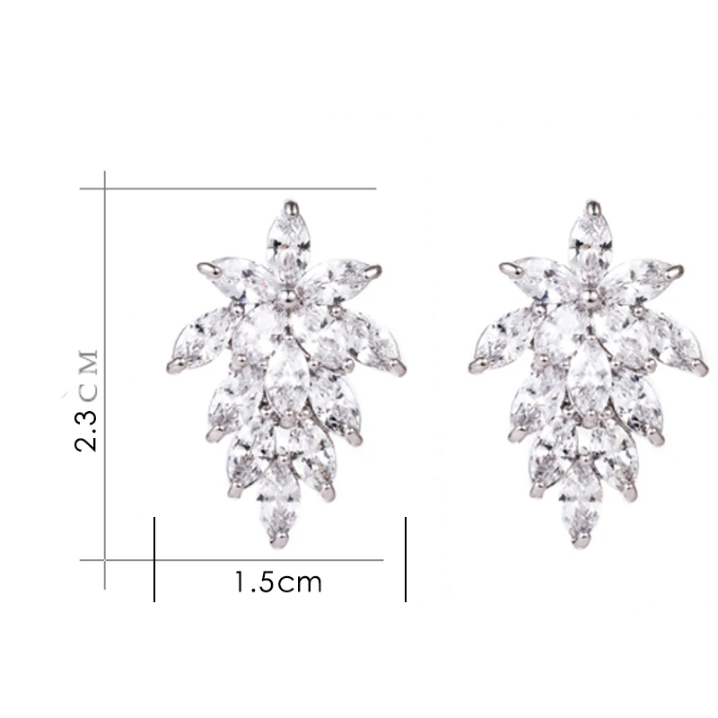 Антиаллергенные ювелирные изделия CZ хрустальные серьги гвоздики с розовым