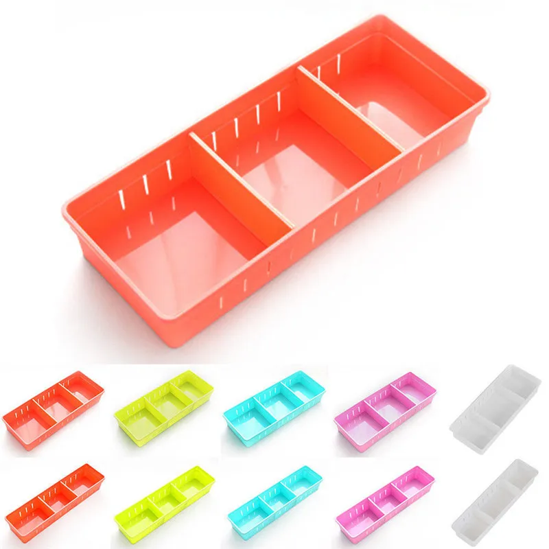 Женская макияж ящик для хранения Еда карандаш Регулируемый организатор 3 решетки