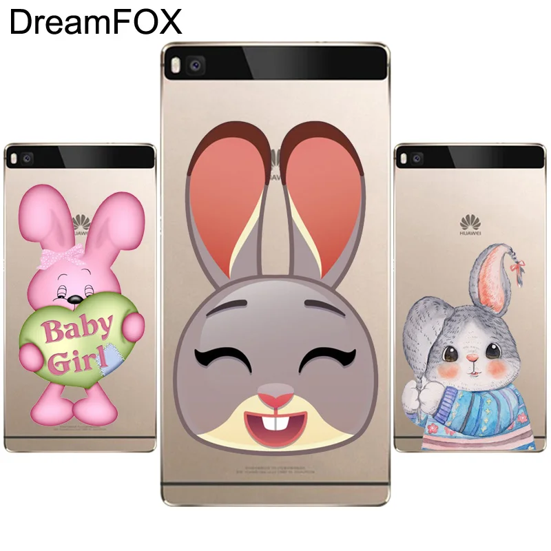 DREAMFOX L326 милый кролик Дизайн Мягкий ТПУ силиконовый чехол для huawei P8 P9 P10 Lite Plus 2017 Honor