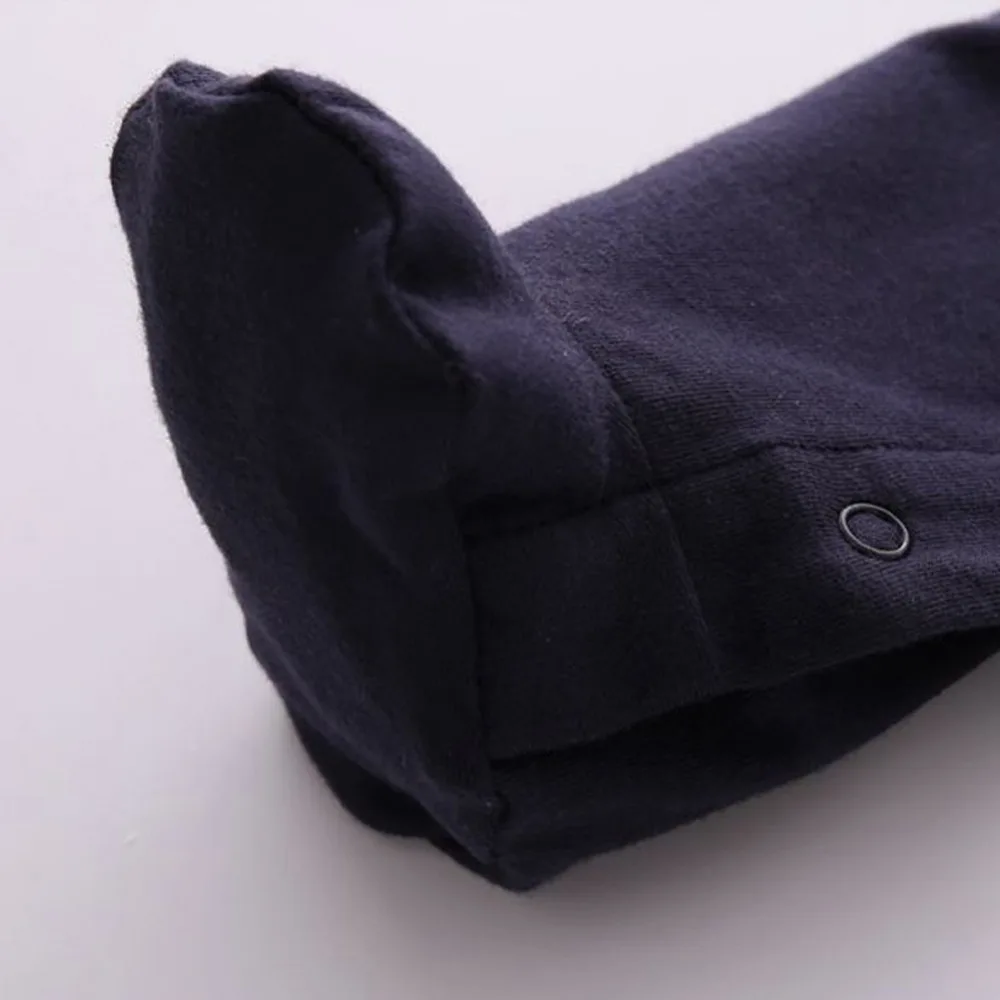 Newborn Baby Boy Gentleman Footed Romper Vest Wedding Party Tuxedo Suit Jumpsuit with Bowtie 1pc Formal Outfit Set |