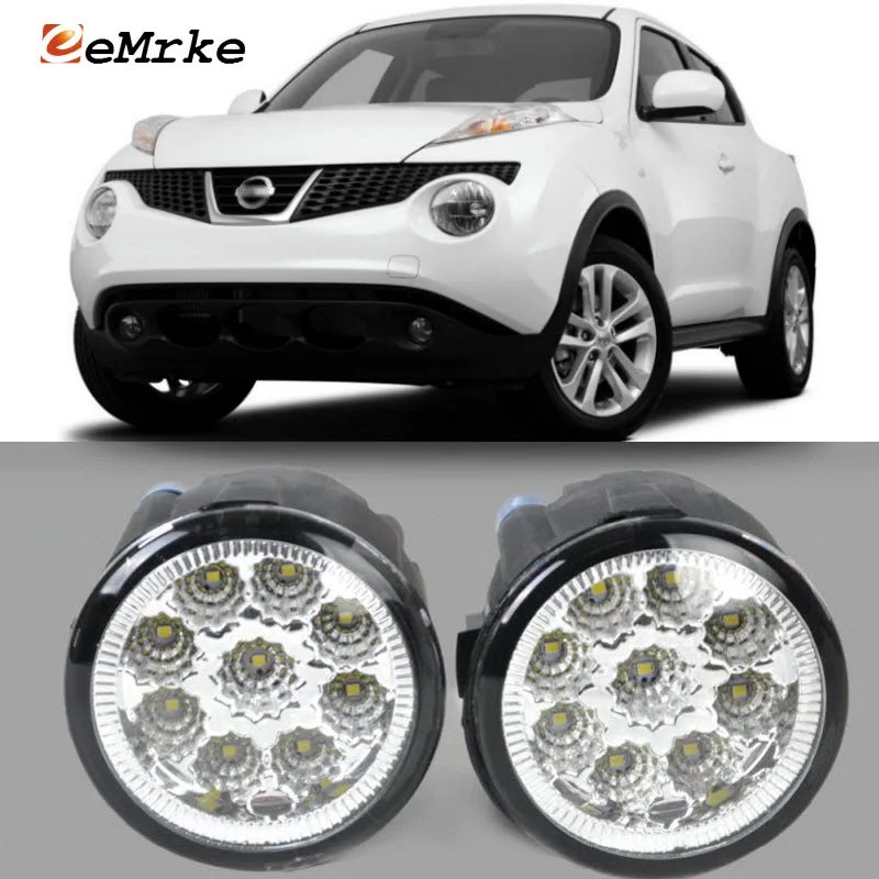 EEMRKE для Nissan Juke 2011 2012 2013 2014 9 штук светодиодные галогенные Противотуманные фары 12 В