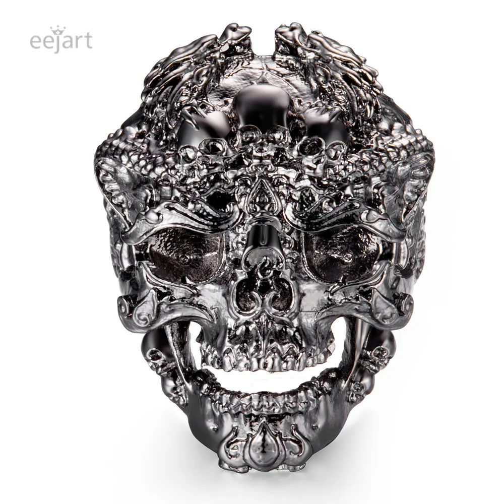 Мужское кольцо в стиле ретро с черепами Винтажное драконом|skull rings for men|skull ringring |