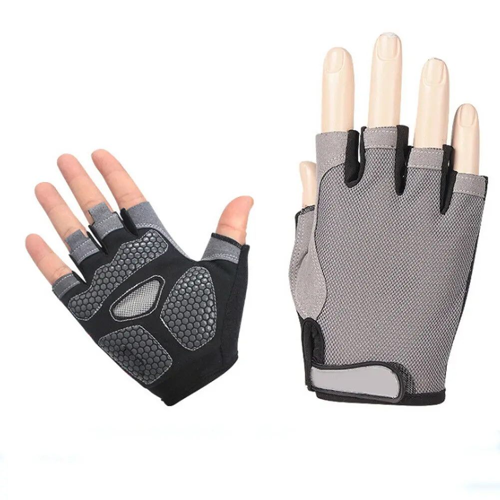Gray B Faroot Road MTB велосипедные новые Гелевые перчатки для езды на велосипеде для мальчиков и девочек без пальцев - Цвет: Gray B