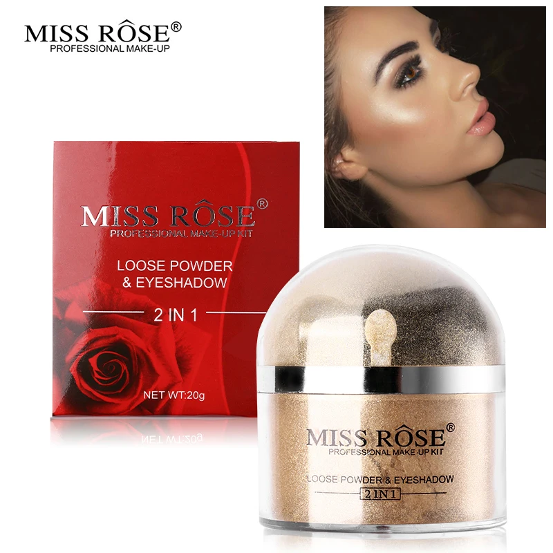 2018 Miss Rose блестящая пудра Хайлайтер для лица макияж мерцающий золотой серебряный