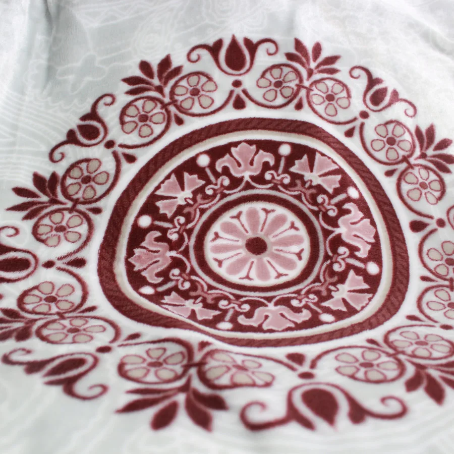 Зимнее одеяло для кровати красные цветы мягкое толстое размера KING и QUEEN