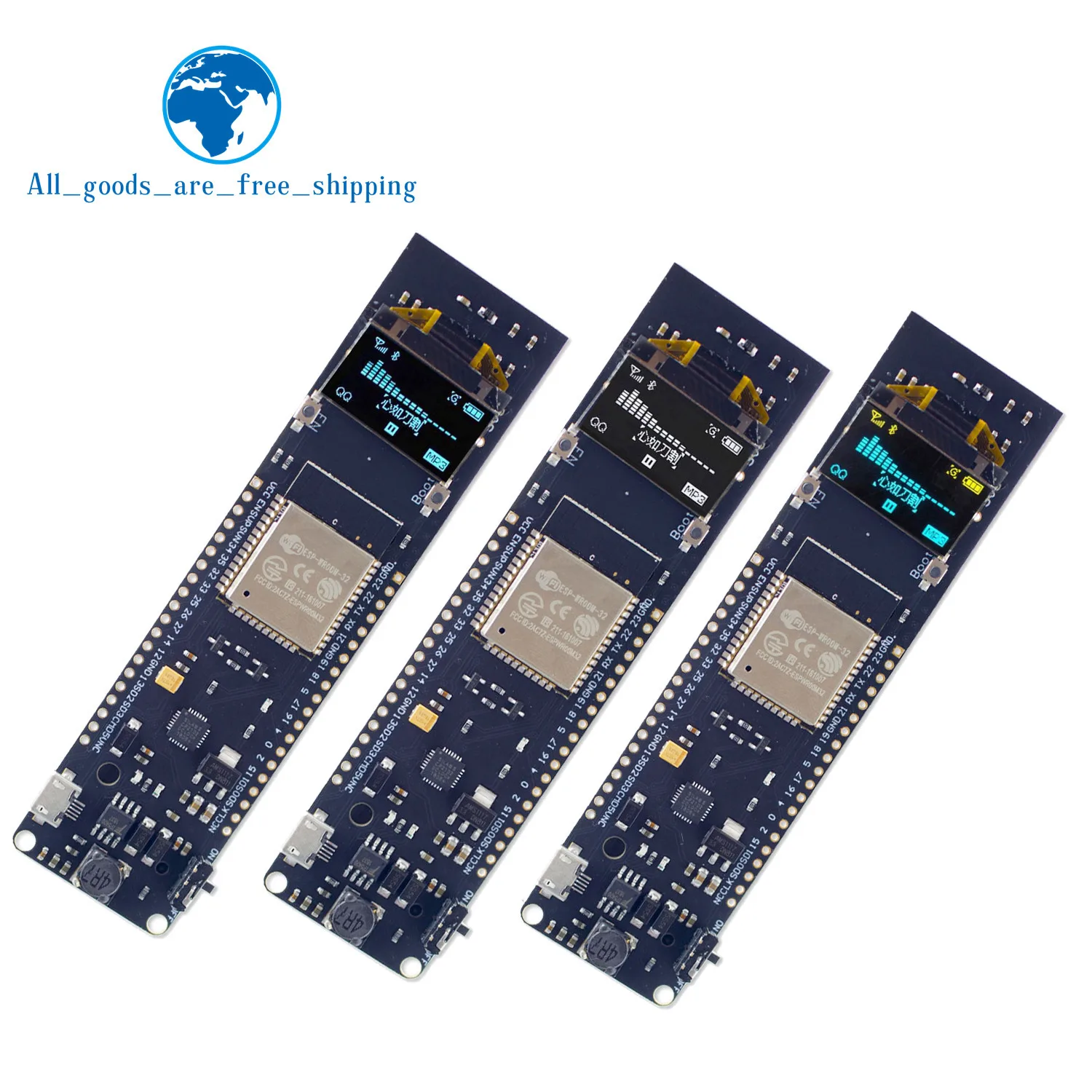 0 96 дюймов OLED Дисплей 18650 Литий Батарея Wi Fi Bluetooth щит ESP32 ESP 32 ESP8266 CP2102 модуль